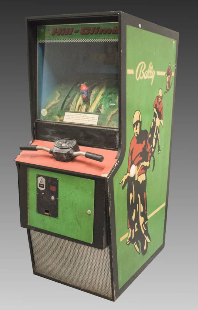 Bally Hill Climb arcade cabinet, 1972. The Strong National Museum of Play, Rochester, New York.