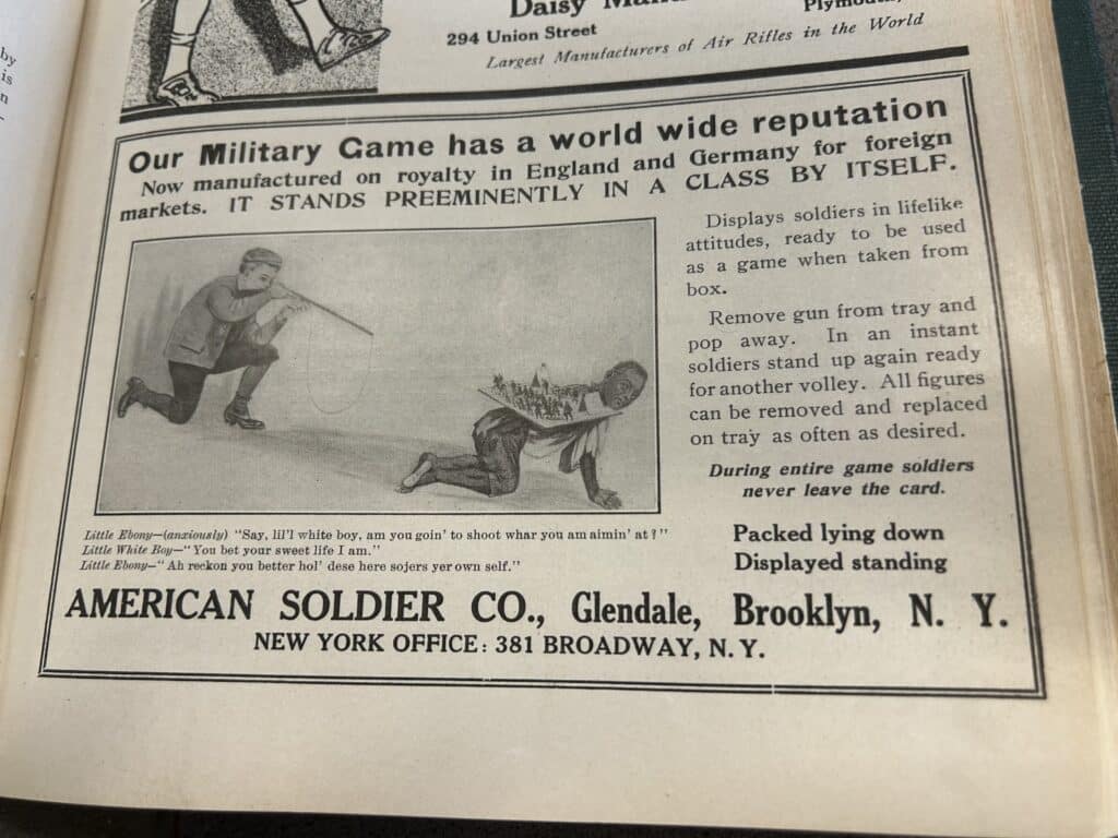 Advertisement from Playthings, 1907-1908. The Strong National Museum of Play, Rochester, New York.