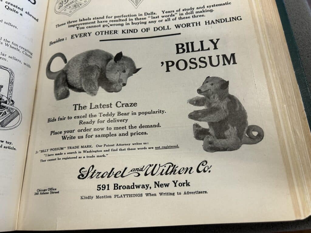 Advertisement from Playthings, 1908. The Strong National Museum of Play, Rochester, New York.