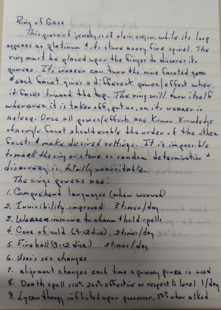 Notes from Kevin Diebold Folder 16. The Strong National Museum of Play, Rochester, New York. 