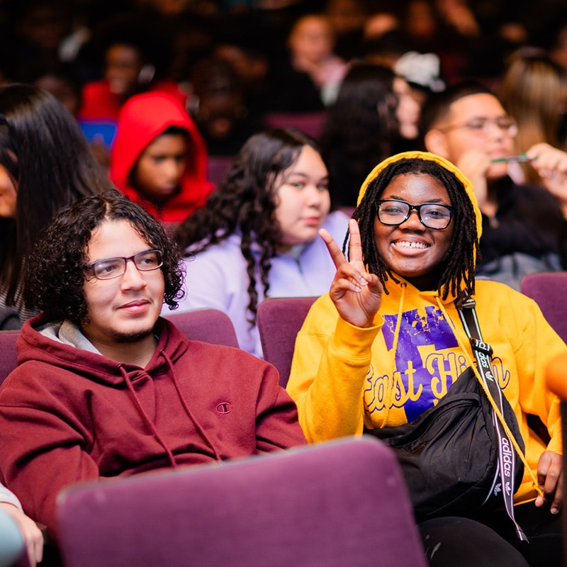Students in theater