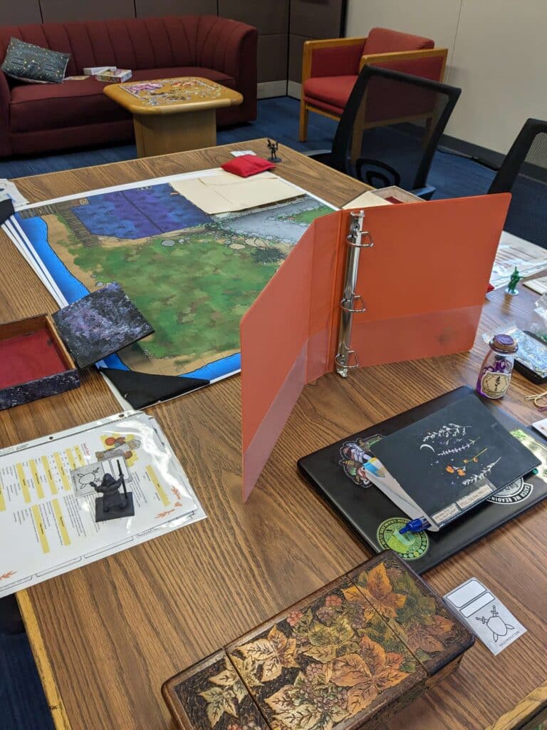 Dungeons & Dragons game set up, 2024, image courtesy of the author.